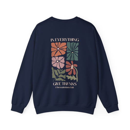 In Everything Give Thanks Thessalonians Crewneck Sweatshirt